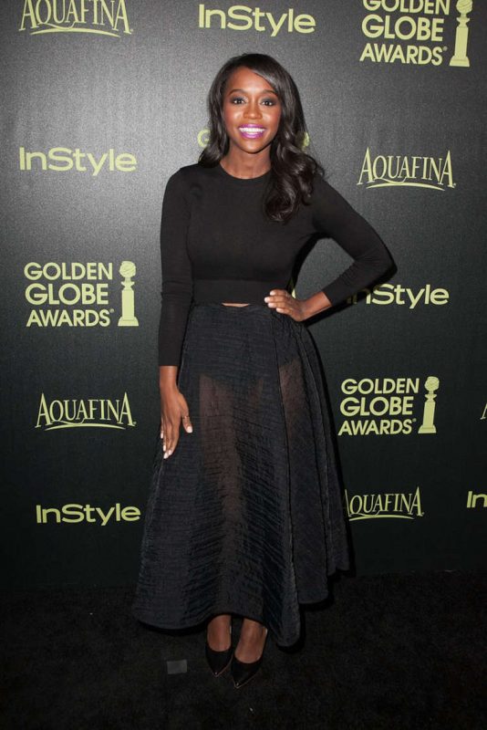 Aja Naomi King at InStyle's 2015 Golden Globe Award Season Party